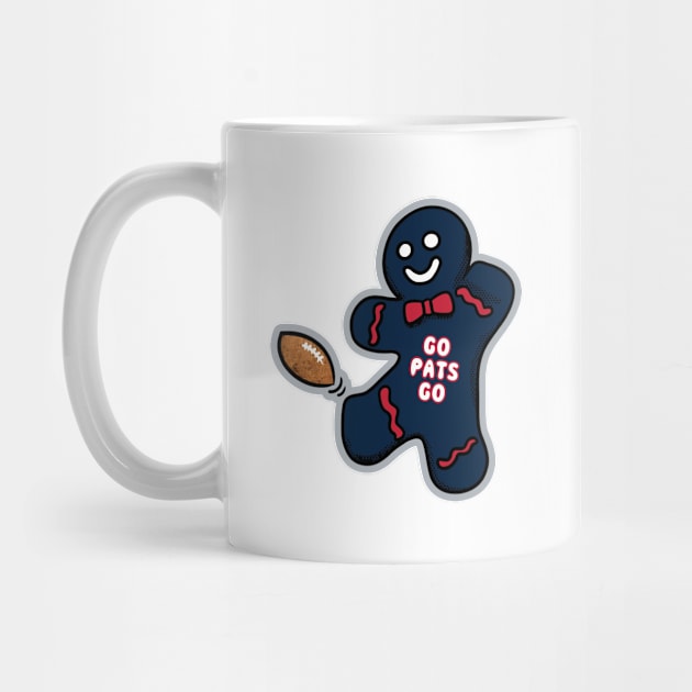 New England Patriots Gingerbread Man by Rad Love